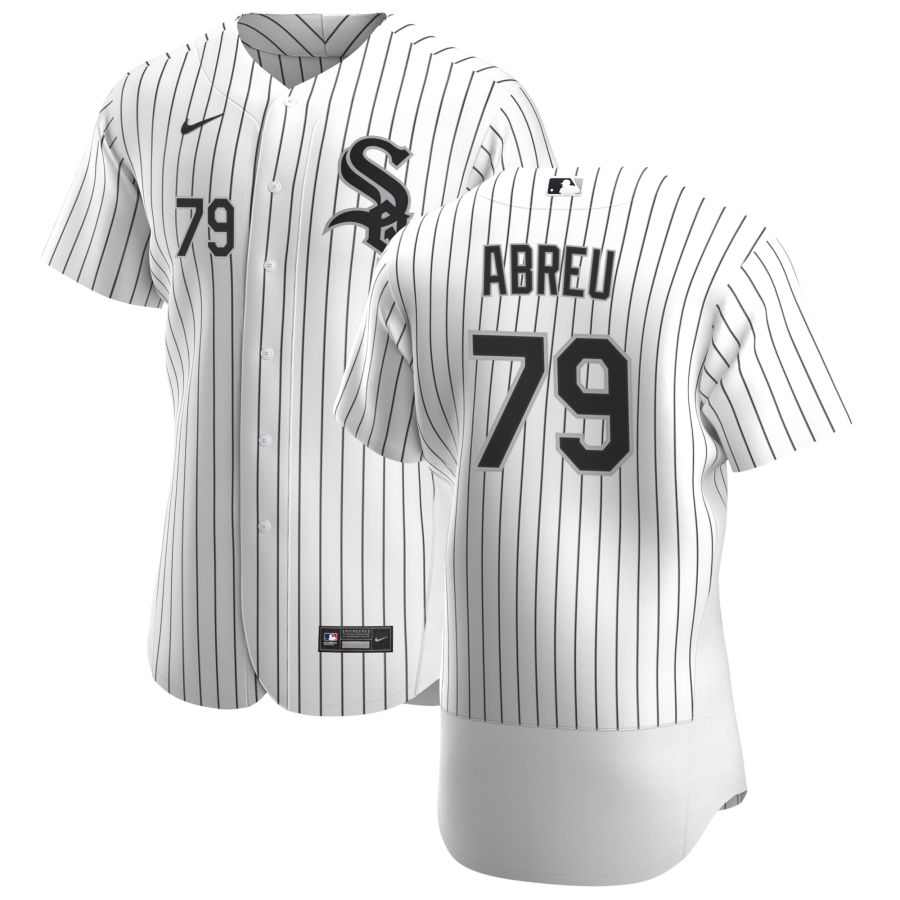 Chicago White Sox #79 Jose Abreu Men Nike White Home 2020 Authentic Player MLB Jersey